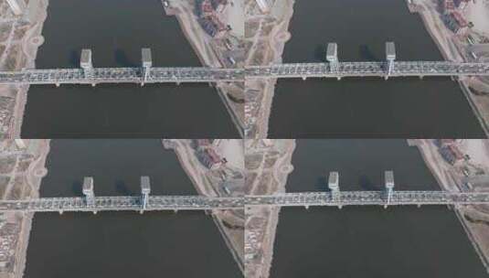 天津滨海海门大桥高清在线视频素材下载