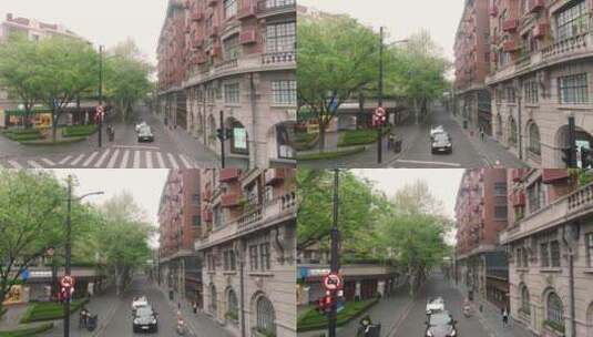 上海 武康大楼 街景航拍高清在线视频素材下载