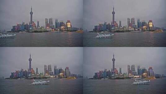上海东方明珠大雾天气高清在线视频素材下载