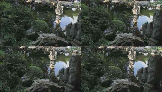 江南园林水景景观高清在线视频素材下载
