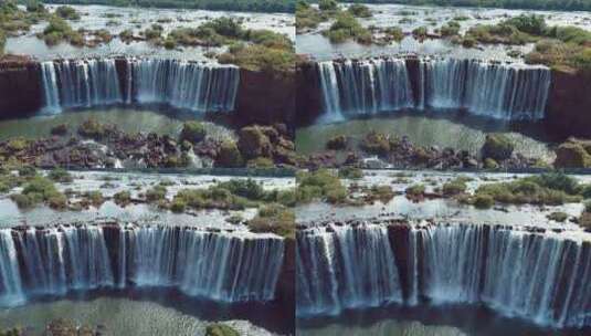 世界旅游目的地的巨大自然瀑布地标。高清在线视频素材下载