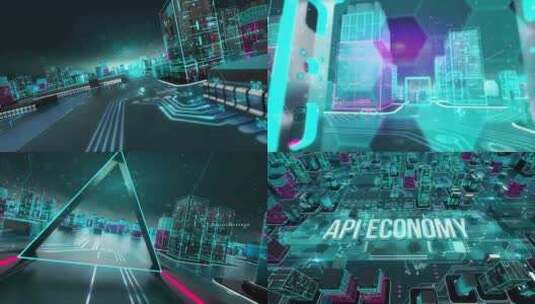 API经济与数字技术Hitech概念高清在线视频素材下载