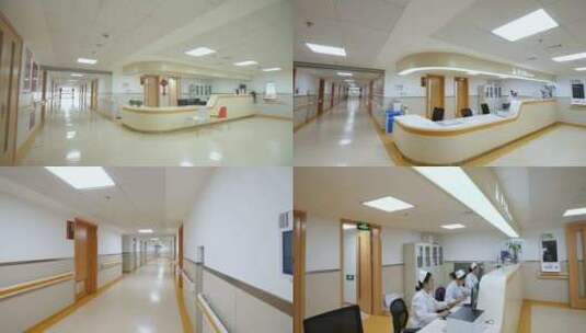 干净整洁的医院走廊高清在线视频素材下载