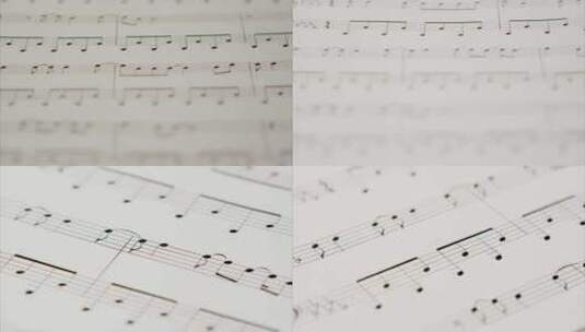 五线谱 乐谱音符音乐创作 歌曲表演高清在线视频素材下载