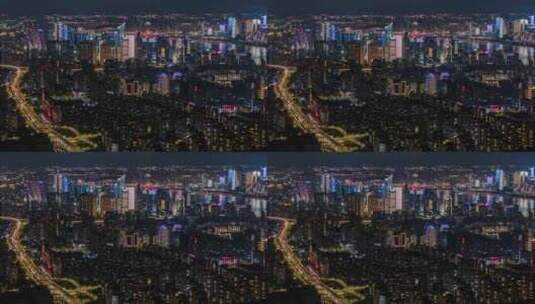 杭州钱江新城夜景延时高清在线视频素材下载