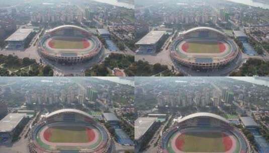湖南湘潭体育中心航拍高清在线视频素材下载