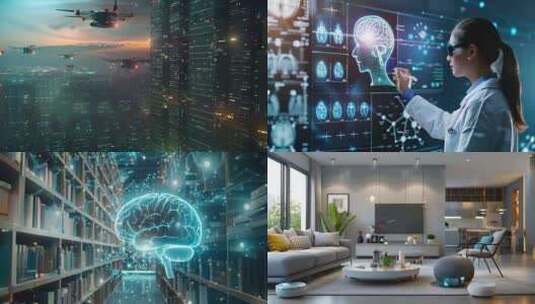 人工智能科技城市大脑高清在线视频素材下载