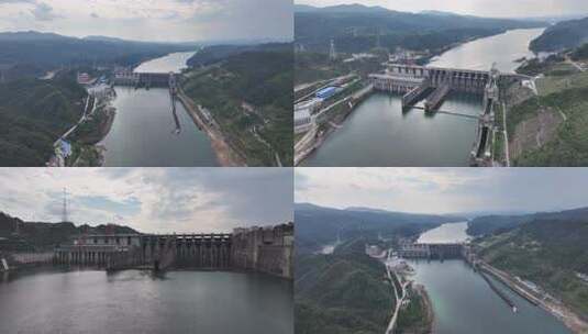 【4K】大坝 水库 水电站实拍航拍高清在线视频素材下载