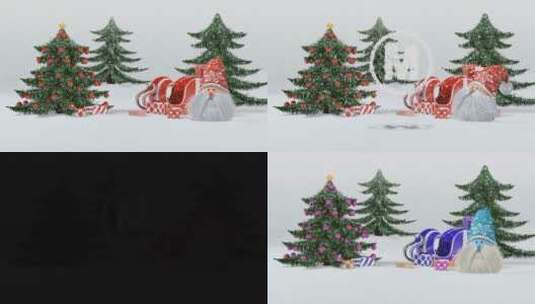 活泼可爱卡通圣诞元素宣传开场AE模版高清AE视频素材下载