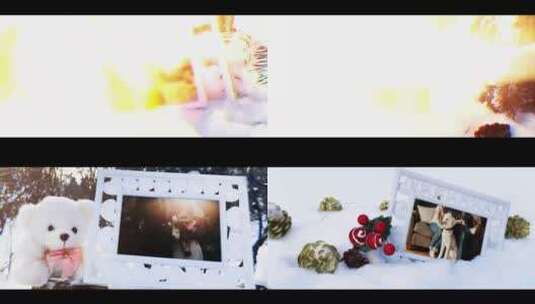 冬季浪漫场景照片展示婚礼开场AE模板高清AE视频素材下载