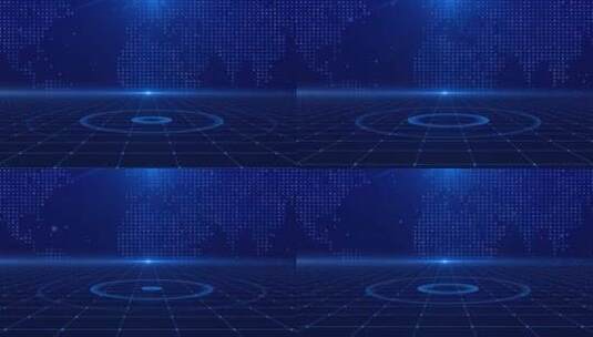 蓝色大气三维空间科技背景AE模板高清AE视频素材下载