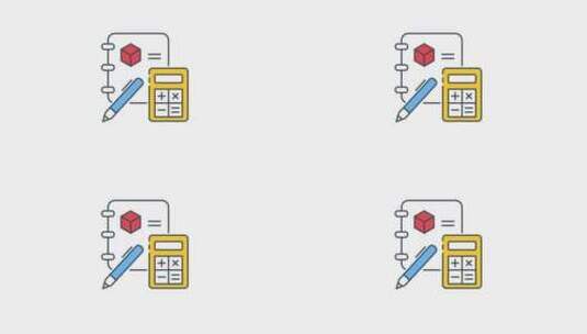 数学图标动画高清在线视频素材下载