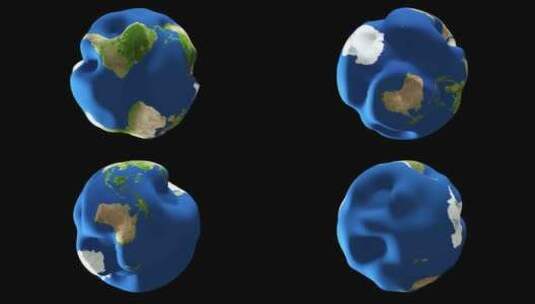 具有透明背景的行星地球旋转3D渲染高清在线视频素材下载