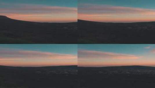 航拍日落的风景高清在线视频素材下载