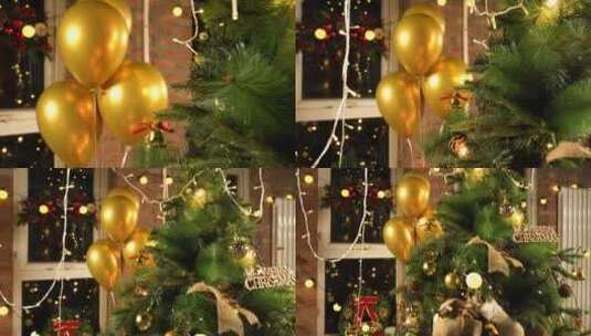 圣诞树和圣诞礼物高清在线视频素材下载
