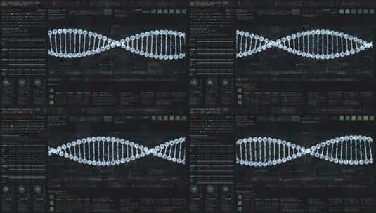DNA序列分析全息图高清在线视频素材下载