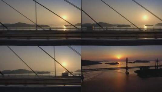 濑户大桥 夜景高清在线视频素材下载