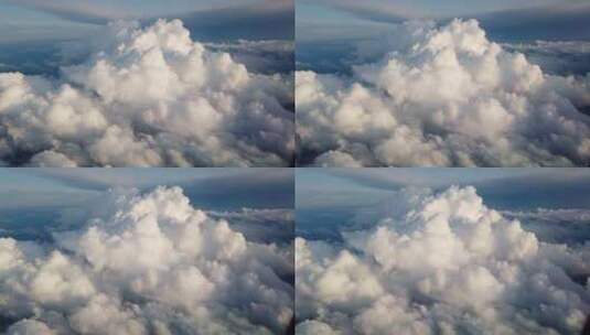 航拍像棉花一样的云高清在线视频素材下载