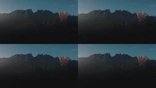 黄昏时分的山地景观高清在线视频素材下载