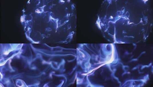 蓝色烟雾抽象色彩流动高清在线视频素材下载