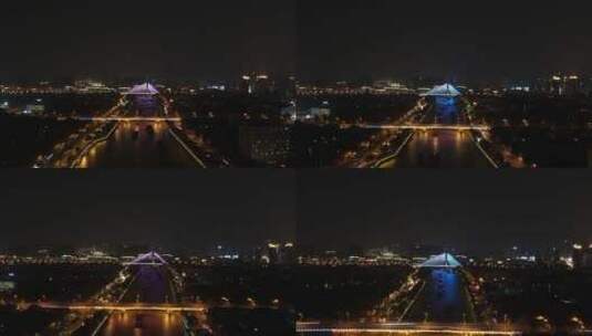 无锡京杭大运河4K航拍高清在线视频素材下载