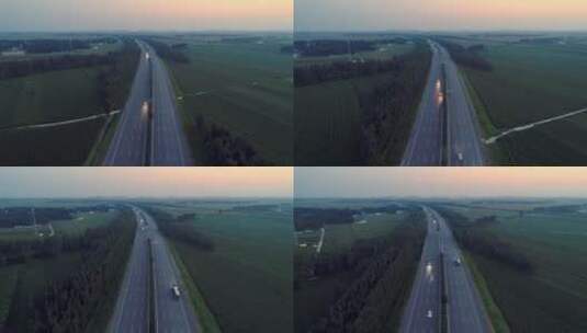 航拍中国高速公路高清在线视频素材下载