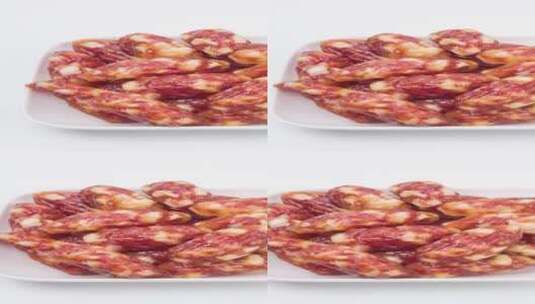 广式腊肠美食4k竖版滑轨平移高清在线视频素材下载