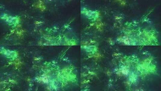 太空中呈绿色磷光色调的星云高清在线视频素材下载