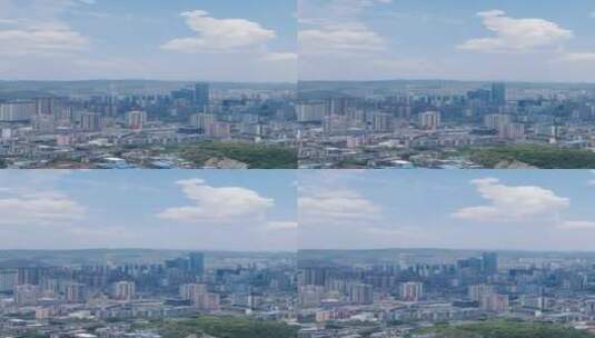 城市航拍贵州贵阳城市蓝天白云竖屏高清在线视频素材下载
