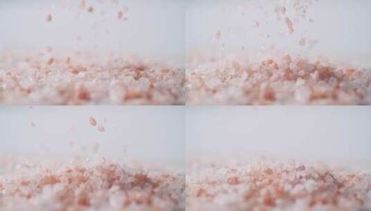 盐 海盐 颗粒 调味品 食品高清在线视频素材下载