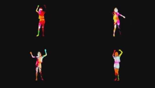 舞蹈剪影热舞高清在线视频素材下载