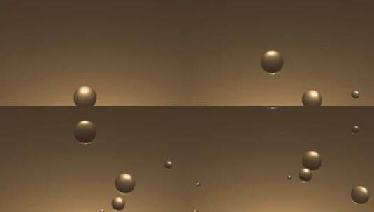 金色粒子分子水分子球上升水润精华液高清在线视频素材下载