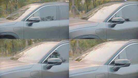 汽车行驶 开汽车 挡风玻璃 后视镜 司机高清在线视频素材下载