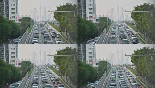 广州繁忙城市道路高清在线视频素材下载