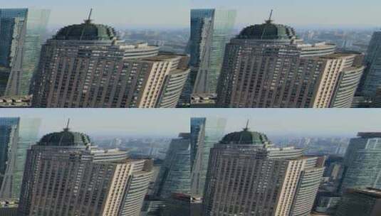 航拍江苏南京新街口CBD高楼高清在线视频素材下载