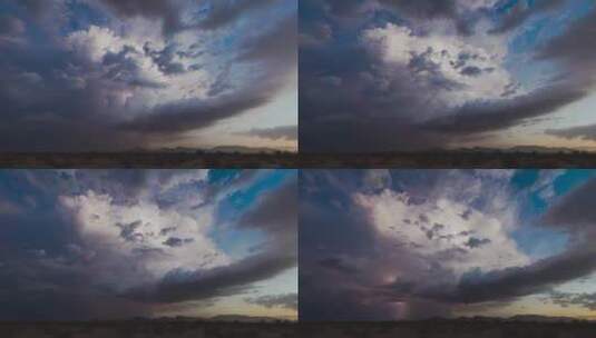 暴风雨雷电闪电天气多云延时风景自然风光3高清在线视频素材下载