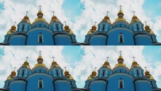 乌克兰的蓝色教堂高清在线视频素材下载