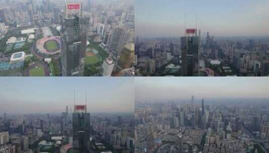 2022广州天河中信广场珠江新城中轴线高清在线视频素材下载