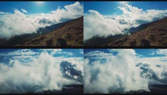 云海云层雾气山脉自然风景仙气缭绕高清在线视频素材下载