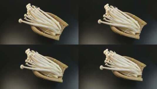 生态海鲜菇白玉菇高清在线视频素材下载