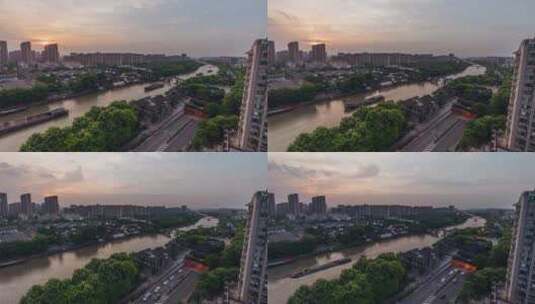 拱宸桥日转夜高清在线视频素材下载