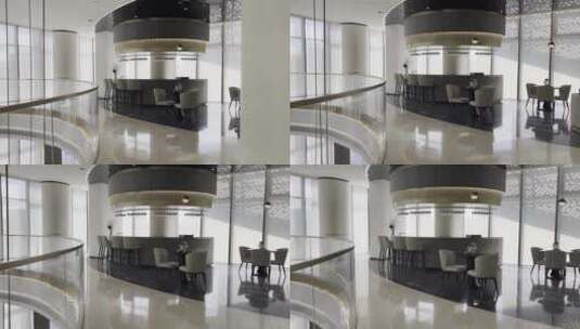 现代商业大楼内休息大厅高清在线视频素材下载