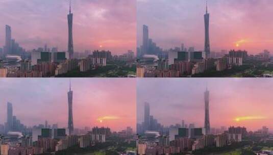 广州天河区珠江新城城市风光高清在线视频素材下载