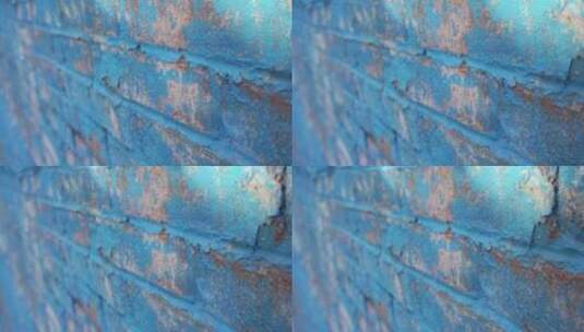 蓝色复古砖墙高清在线视频素材下载