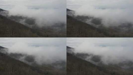 雾蒙蒙的山脊高清在线视频素材下载