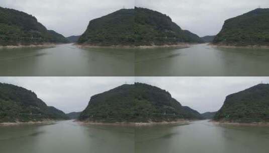 重庆北碚温塘峡景区自然风光航拍高清在线视频素材下载