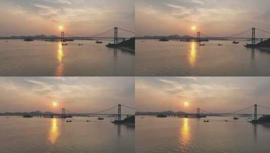 广东省东莞虎门大桥航拍风光高清在线视频素材下载