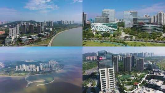 珠海唐家高新区企业滨海办公楼高清在线视频素材下载