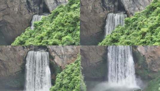 贵州旅游风景航拍羊皮洞瀑布景点高清在线视频素材下载