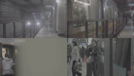 成都地铁站匆忙的行人高清在线视频素材下载
